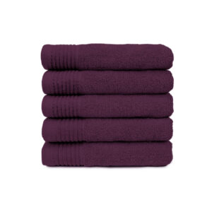 The One Handdoek 50x100 cm 450gram Plum(5 stuks)