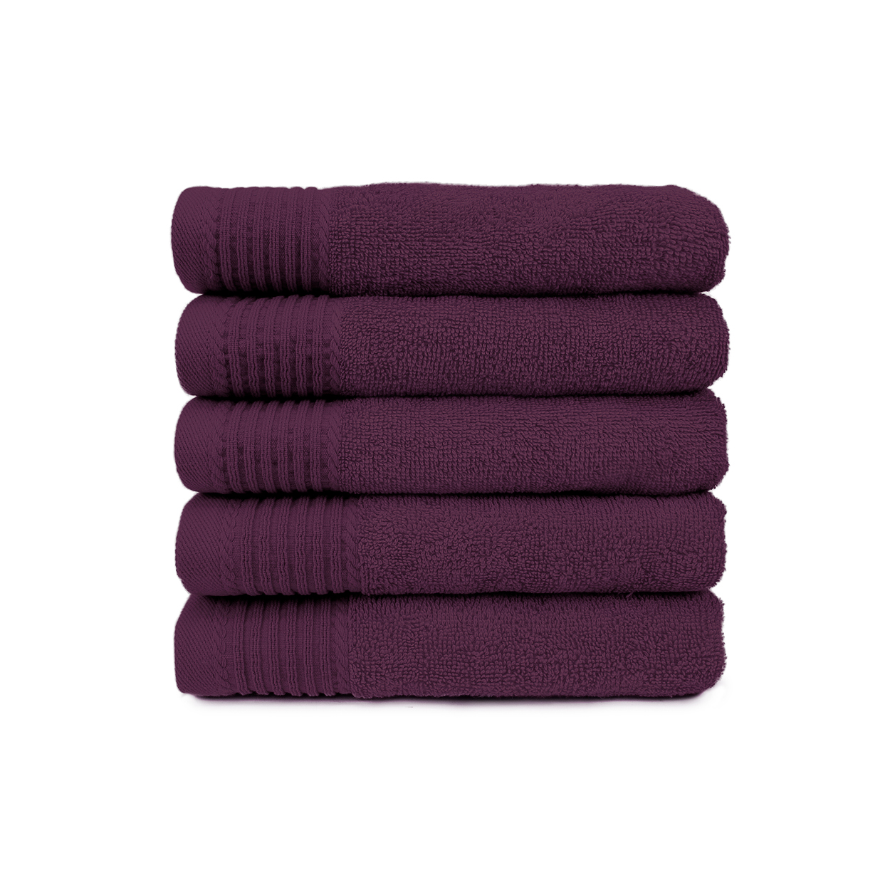 The One Handdoek 50x100 cm 450gram Plum(5 stuks)
