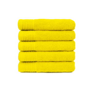 The One Handdoek 450 gram 50x100 cm Geel (5 stuks)