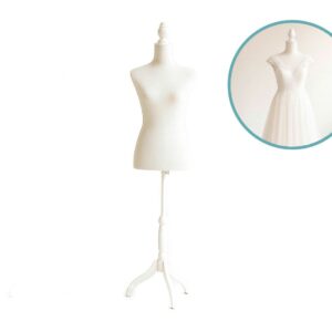 Lowander Dames Paspop - Etalagepop - Verstelbaar 134 tot 170 cm - Wit