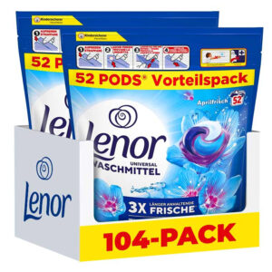 104-PACK Lenor All-in-1 Pods Aprilfris Voor Witte Was