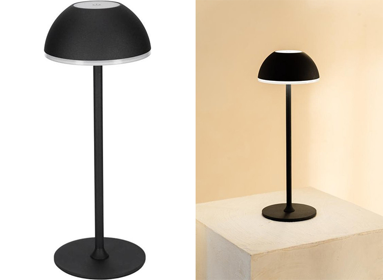 JONSKA LED Tafellamp - Oplaadbaar - Zwart