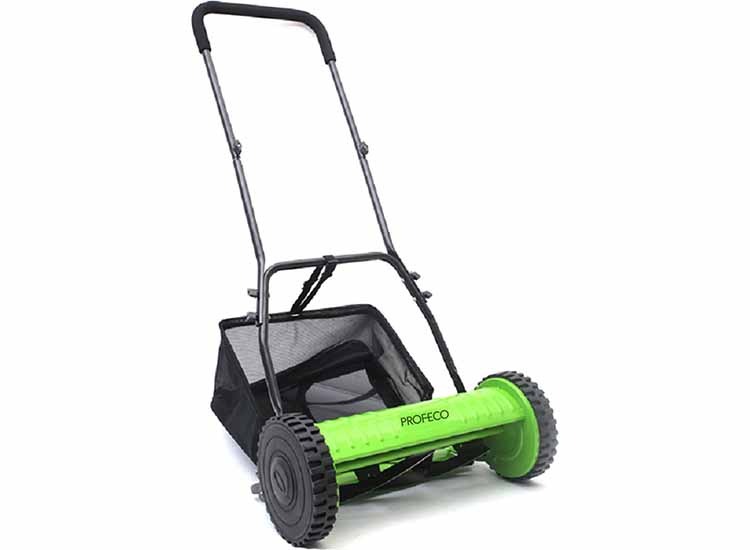Profeco handmaaier 30 cm - Handgrasmaaier - Kooimesmaaier met 18L opvangbak - Instelbare maaihoogte