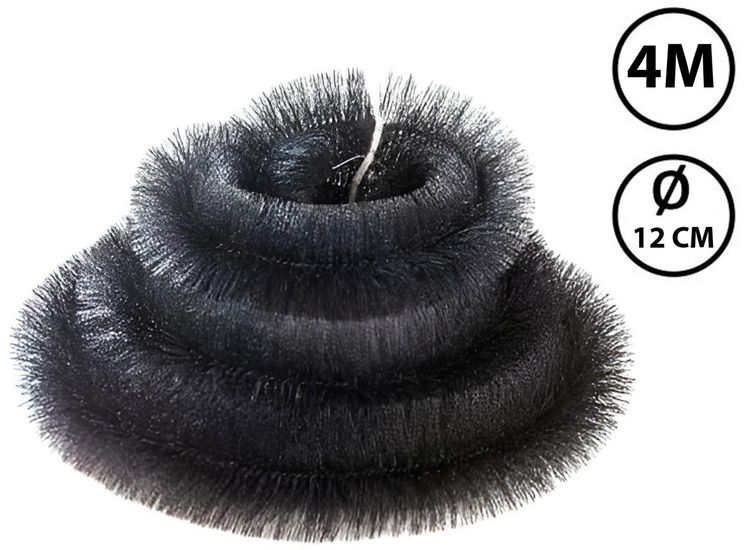 JONSKA Dakgoot Egel - 4 meter - ø12 cm - Dakgootborstel / Gootborstel / Gootdrain / Dakgootbescherming