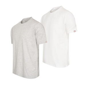 2-Pack Cappuccino T-shirt Roma-Wit/Lichtgrijs-M