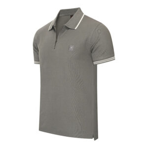 Cappuccino Zip Polo Torino-Donkergrijs-S