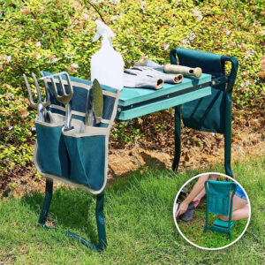 FlinQ Opvouwbaar Tuinkrukje met Gereedschapsvakken