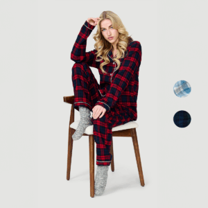 American Flannel Dames Flanellen Pyjamaset
