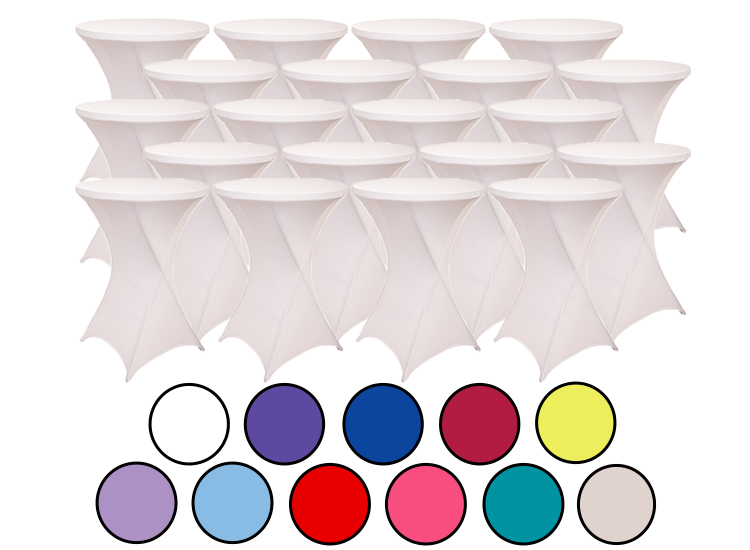 24-pack Statafelrokken - Stretch - ∅80-85x110 cm