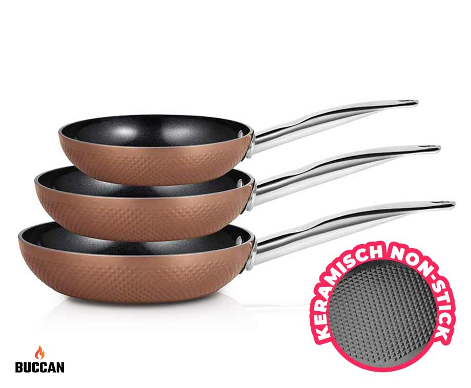 3-Delige Buccan Keramische Pannenset