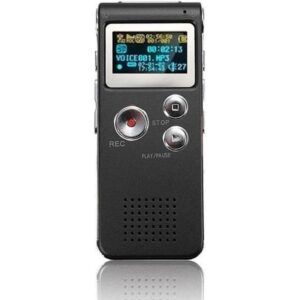 Fedec Premium Voicerecorder - Geluidsrecorder - Tot 8 GB geheugen - Zwart