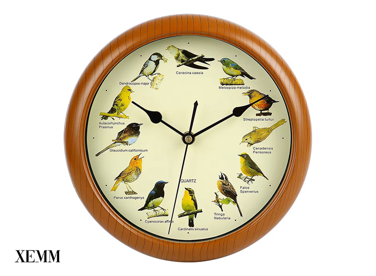 XEMM Dierengeluiden wandklok - Klok met dierengeluiden elk uur - 25 cm