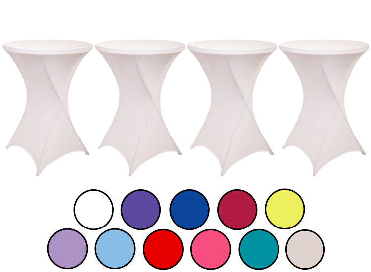 4-pack Statafelrokken - Stretch - ∅80-85x110 cm