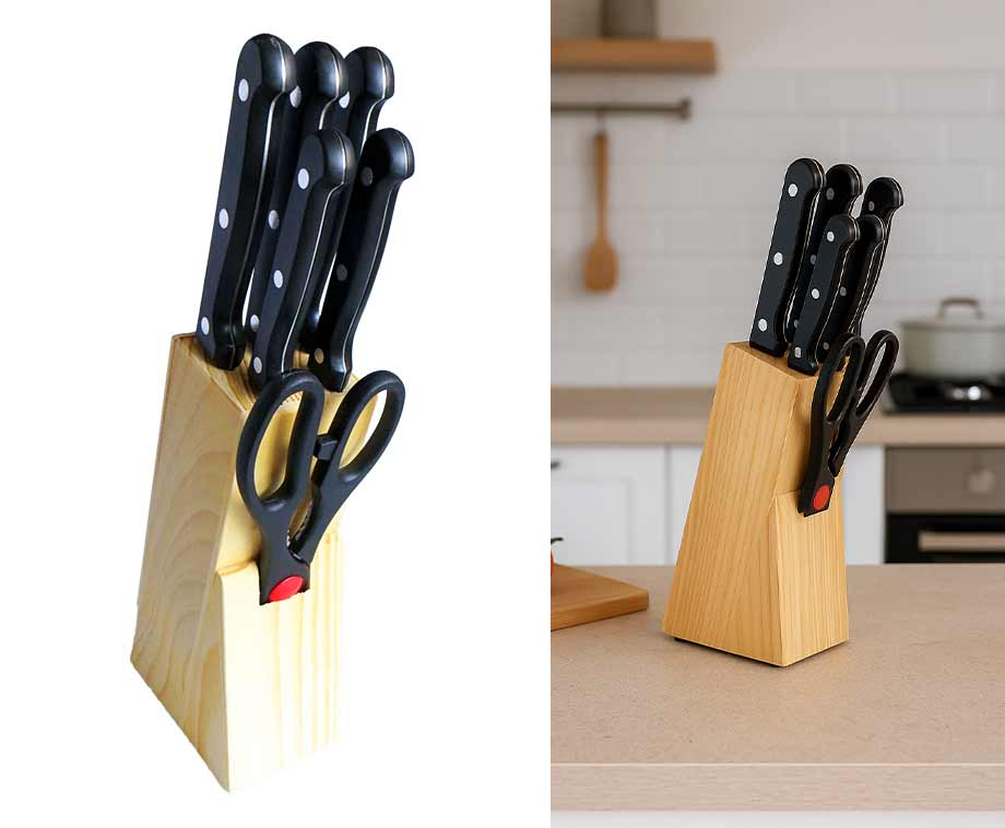 6-Delige Messenset Met Messenblok