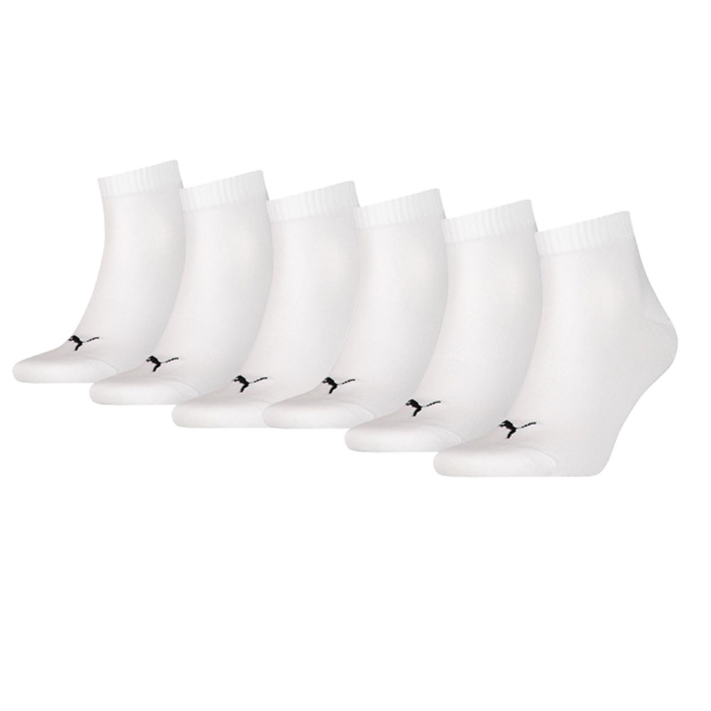 Puma Quarter Sokken Wit 6-pack-43/46