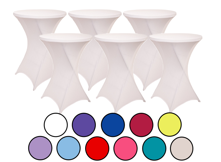 6-pack Statafelrokken - Stretch - ∅80-85x110 cm