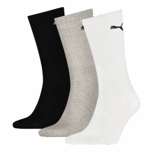 Puma sokken hoog wit-zwart-grijs 3-pack-43-46