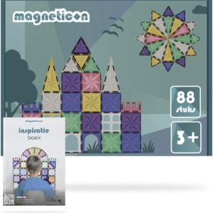Magnetisch Speelgoed Bouwstenen Pastel 88 Stuks - Montessori & STEM - 3+ jaar