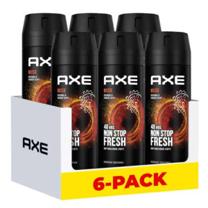 6x 150ml AXE Deodorant Spray Musk