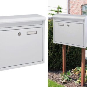 Hi Metalen Brievenbus - 36 x 12 x 32 cm - Wit