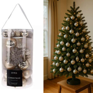 57-Delige Set Kerstballen Creme