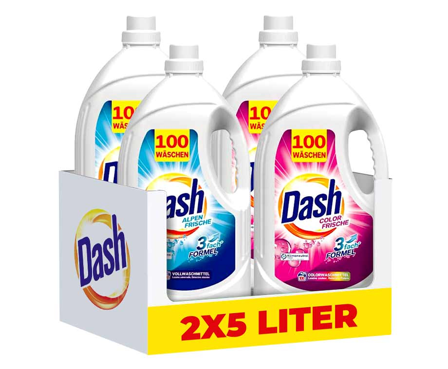 2x5L Dash Wasmiddel Alpenfris Of Color