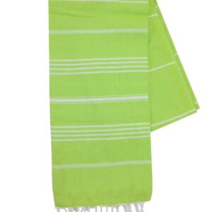 The One Towelling Hamamdoek Lime/Wit