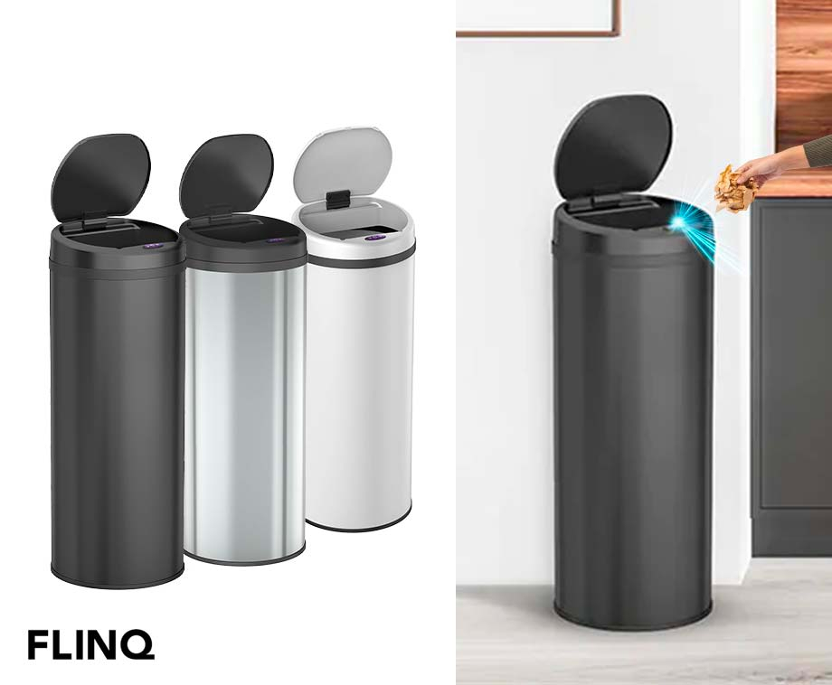 FlinQ Hygiënische Sensor Prullenbak 50L
