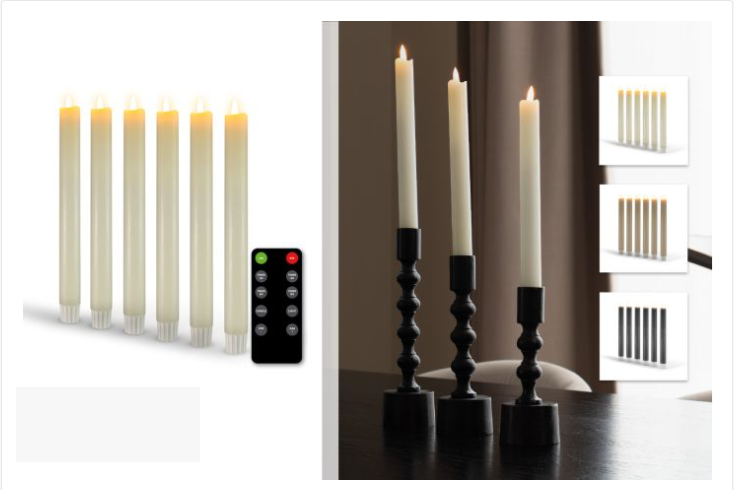 6 FlinQ LED Kaarsen met afstandsbediening