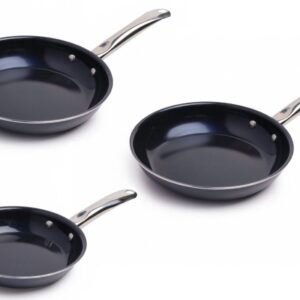 Nexxt Koekenpan - Ø20, Ø24 of Ø28 cm - Keramisch met Diamantcoating - RVS Greep - Vaatwasserbestendig