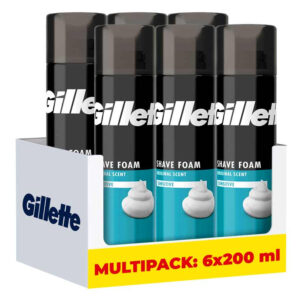 6x200ml Gillette Sensitive Shave Foam