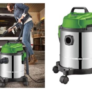 Höfftech krachtige RVS Stofzuiger - Nat en Droog Stofzuiger - 1200 Watt