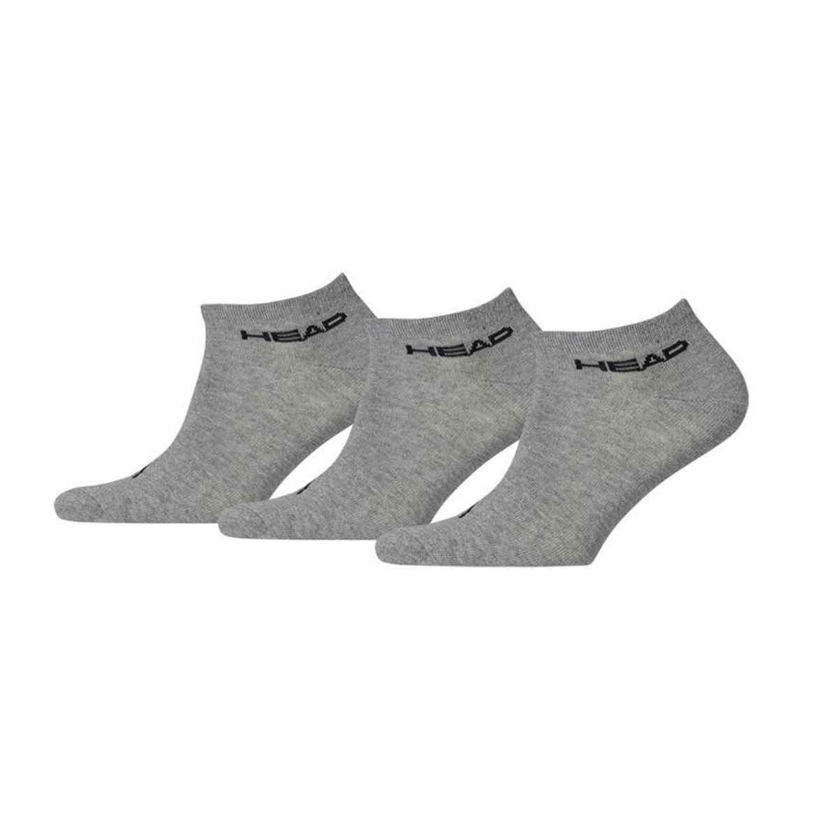 Head 3-pack Unisex Sneaker Sock Grey-43-46
