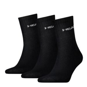 Head Short Crew Sock 3-pack Black-35-38