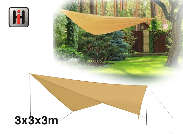 Zonnedoek Beige - Schaduw doek - 3 x 3 x 3 meter