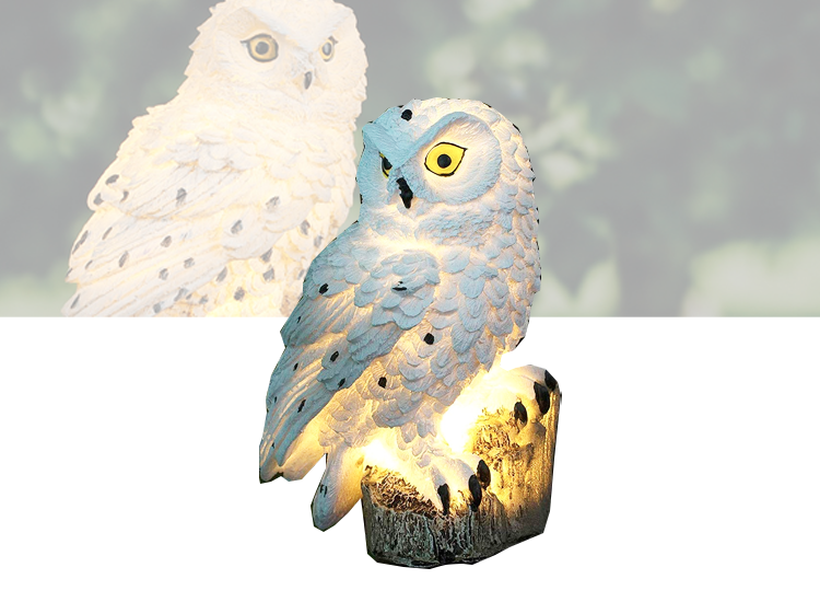 Solar LED Verlichte Uil - Zonne-energie