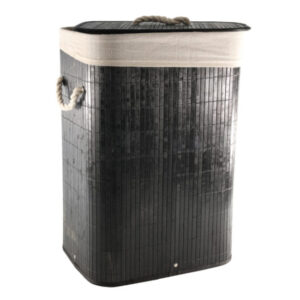 HIT Bamboe Wasmand - 30 x 40 x 57cm - Zwart
