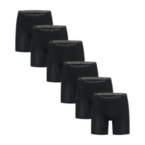 Mario Russo Long Fit Boxershorts - 6-pack - Zwart