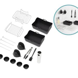 Airfryer accessoire set 9-delig RVS en siliconen