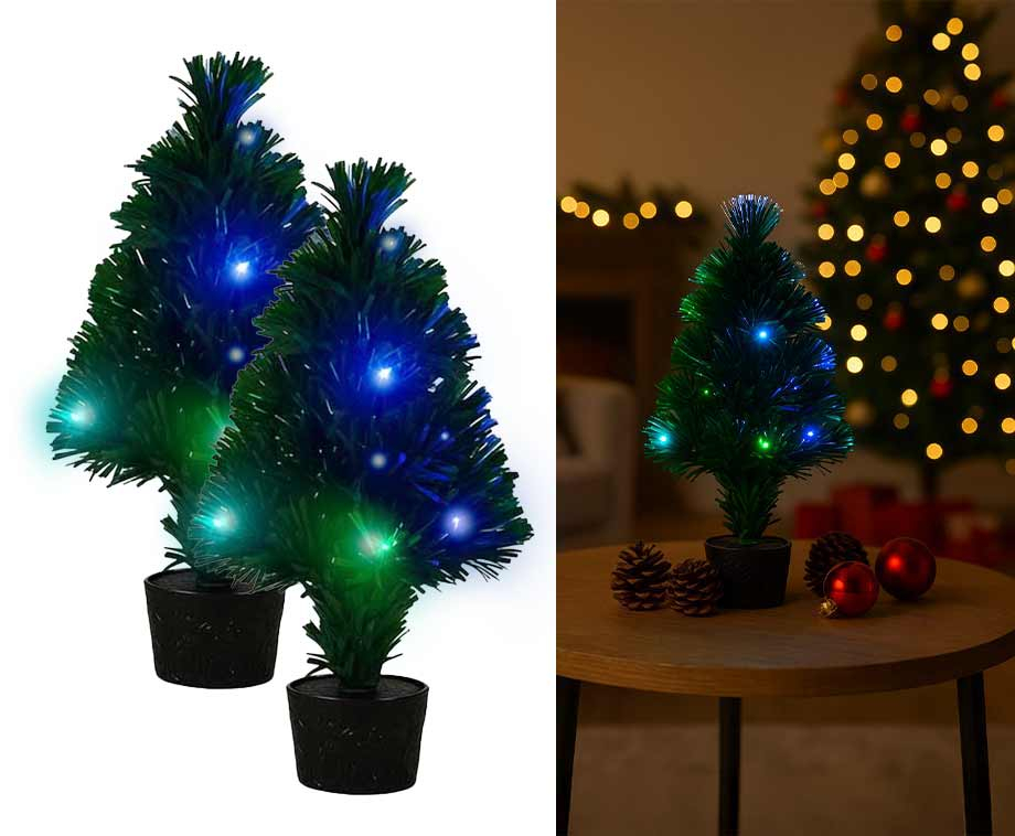 Kerstboom Fiber Optic Verlicht 45cm