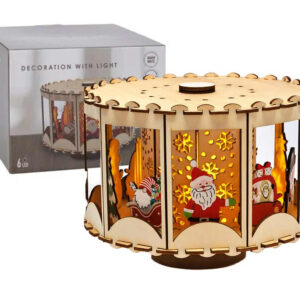 Houten Kerstcarrousel Met LED Licht