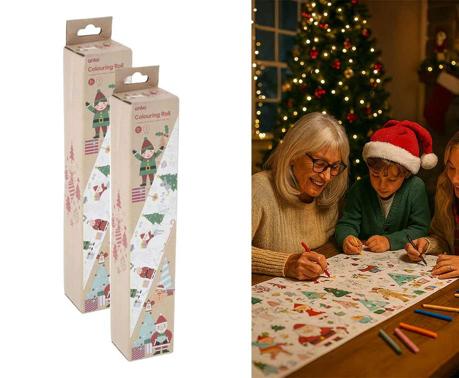 Kerstkleurplaat Op Rol