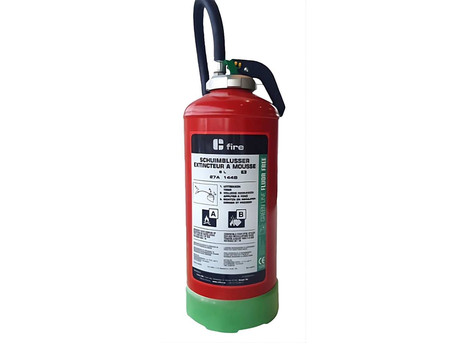 C-Fire Schuimblusser - 6 L - Fluorvrij - Met CO2-Patroon - EU Geproduceerd