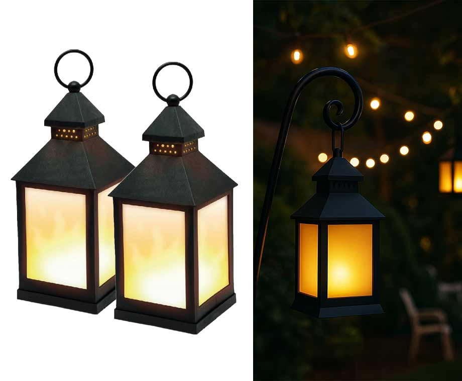 LED Lantaarn Met Met Dansende Vlammen Voor Extra Sfeer
