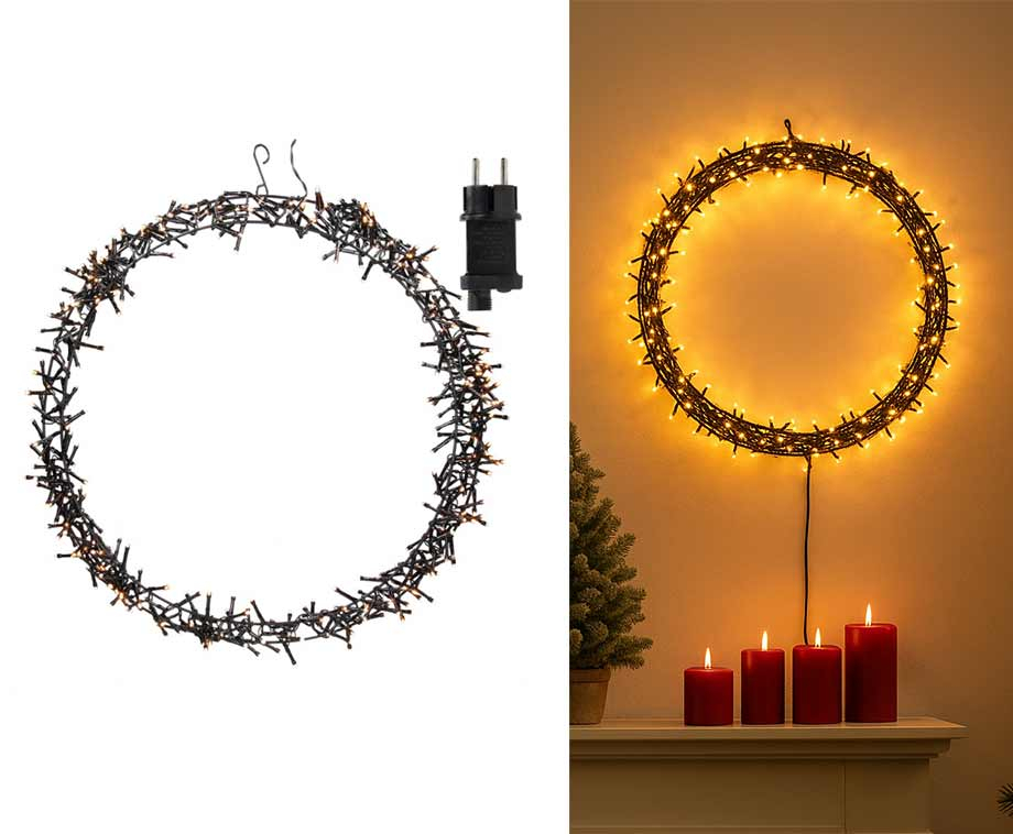 Kerstkrans Ring Met LED Verlichting