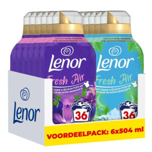 6-Pack Lenor Fresh Air Wasverzachter 504ml