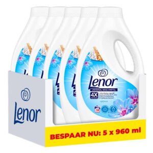 5x950 ml Lenor Vloeibaar Wasmiddel Aprilfris Universeel