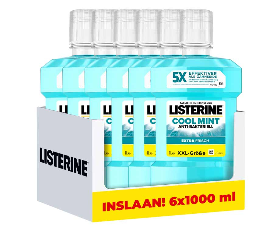 6-Pack Listerine Mondwater Cool Mint XXL