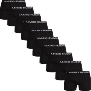 Mario Russo Herenboxers - Zwart - Katoen - 10 pack
