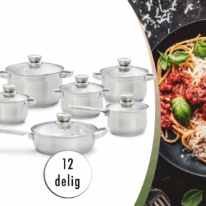 12-delige Magnani Pannenset RVS